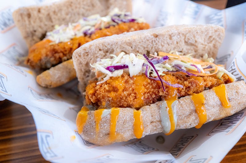 Double Stack Chicken Sandwich with cheese